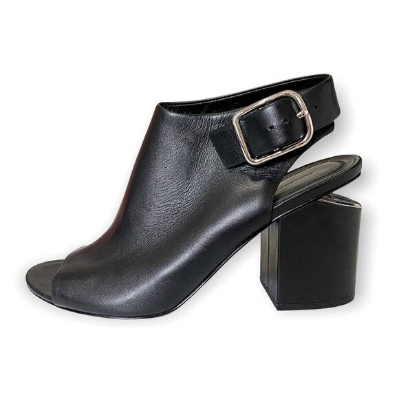 New Alexander Wang Nadia Open-Toe Slingback Bootie, Size 38.5 EU black - Picture 3 of 14